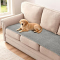 H.VERSAILTEX Plush Chenille Couch Cover for 3 Cushion Couch Anti Slip Washable Sofa Slipcovers Soft and Durable Furniture Protector for Dogs Cats Kids (27.5" x 82", Dove)