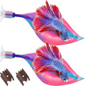 WILLBOND 2 Pcs Pink Silicone Betta Fish Bed Leaf Hammock Betta Fish Tank Accessories Decorations for Aquarium Ornaments, Practical Resting Spot, No Bpa, Comfortable and Safe