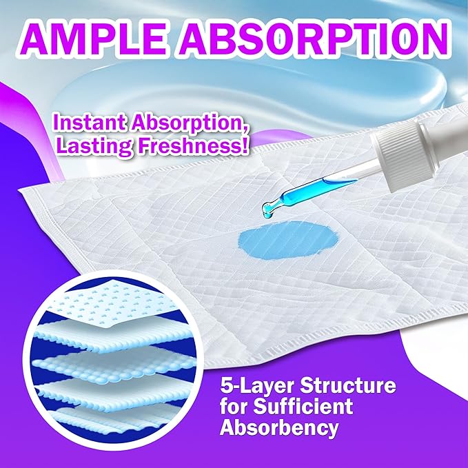 HA SHI Absorbent Bird Cage Liner - 27.9 x 16.1 Inches, 50 Pads, Disposable, Durable 5-Layer, Leak-Proof, Quick-Drying, Odor-Free for Parrots, Parakeets, Budgies, Canaries, Cockatoos
