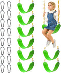 Sunnyglade 8PCS Swings Seats Heavy Duty with 66" Chain, Playground Swing Set Accessories Replacement with Snap Hooks, Support 250lb (8, Grass Green)