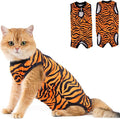 Avont Cat Recovery Suit - Kitten Onesie for Cats After Surgery, Cone of Shame Alternative Surgical Spay Suit for Female Cat, Post-Surgery or Skin Diseases Protection -Tiger(M)