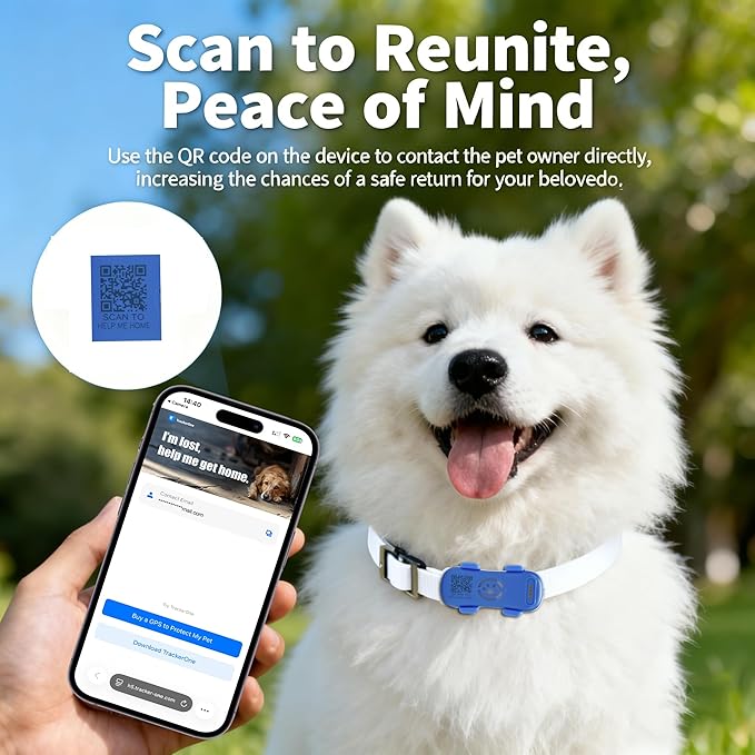 GPS Tracker for Dogs with Activity and Wellness Monitoring, Real-time Tracking Pet GPS Location Tracker, Waterproof，Location History, Geofence, Long-Life Battery, Subscription Needed