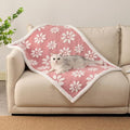 Waterproof Blanket for Dog Puppy Cat, Cute 3D Textured Flower Dog Blanket for Bed Couch Sofa, Soft Liquid Pee Proof Furniture Protector, 30"x40", Pink