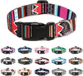 Mercano Adjustable Dog Collar - Special Design Patterns, Soft Nylon Comfortable Durable Pet Collar for Small Medium Large Dogs (L, Tribal Pink)