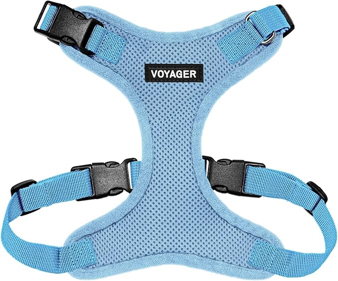 Voyager Step-in Pet Harness - All Weather Mesh, Adjustable Step in Harness for Cats and Dogs by Best Pet Supplies - Baby Blue, XL