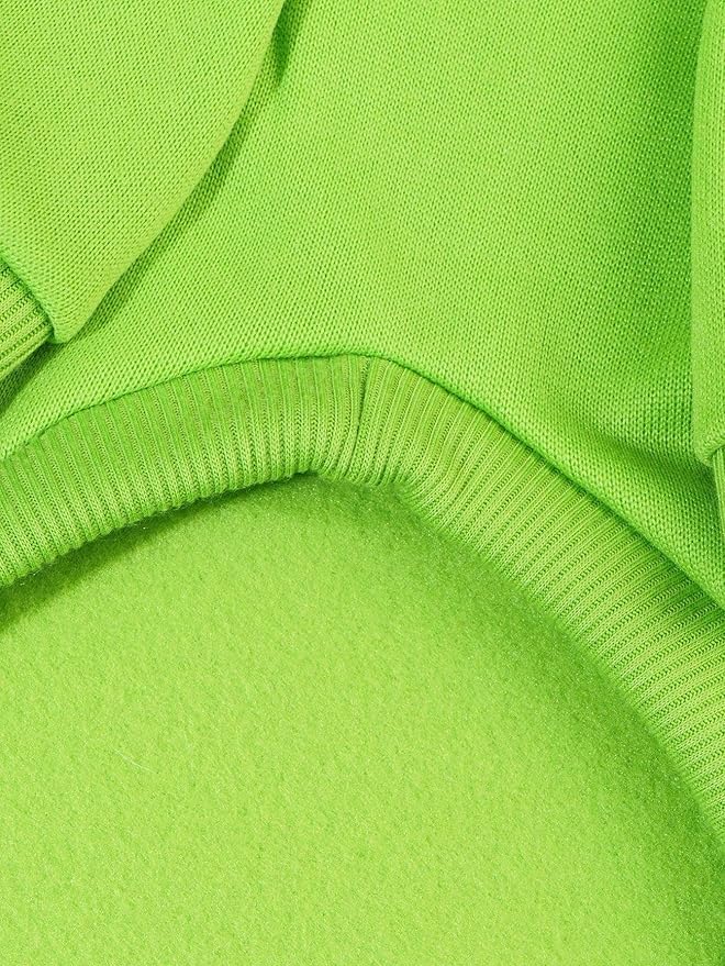 QWINEE Basic Dog Hoodie Sweatshirt Puppy Sweater Warm Cat Costumes Pet Clothes for Chihuahua Puppy Kitten Small Medium Dogs Green Large