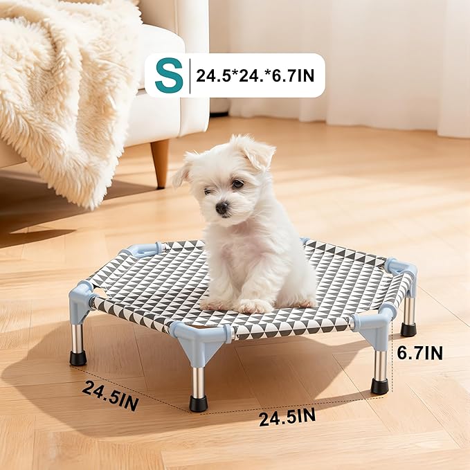 Elevated Outdoor Dog Bed (6 Sided Small, Triangle)