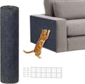 Carpet 78.7"x15.8" Trimmable Cat Scratching Mat for Furniture Protector,Versatile Self-Adhesive Anti Cat Scratch Pad for Couch Protection&Cat Scratcher Tree/Post/Wall/Board/Twine Replacement
