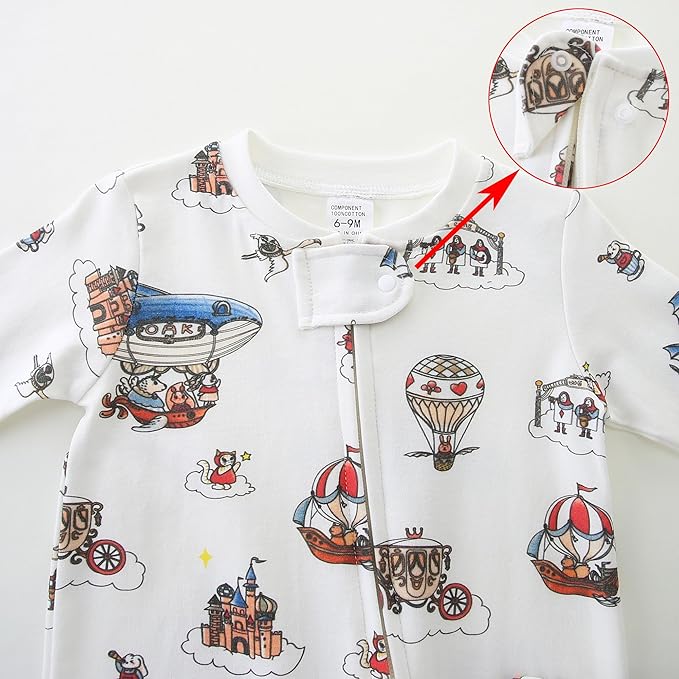 Unisex Baby Boy and Girl Zipper Onesie Toddler Footie One-Piece Infant Romper Jumpsuit