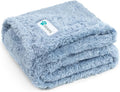 PetAmi Dog & Cat Blanket - Fluffy Soft, Sherpa Fleece, Calming, Washable, Blue, Medium 29x40