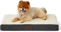 Bedsure Dog Bed for Small Dogs - Comfy Flat Puppy Beds with Removable Washable Cover, Orthopedic Egg Crate Foam Pet Mat, Suitable for Pet Up to 15 lbs