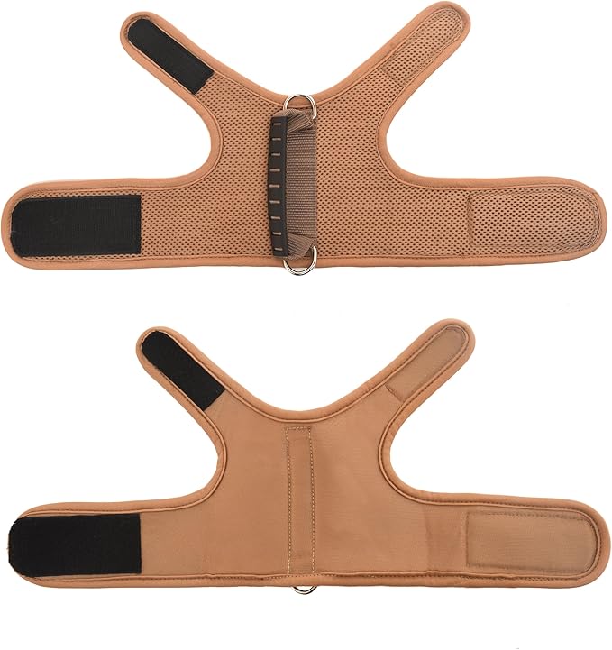 Cat Harness and Leash for Walking Escape Proof Breathable Mesh Fabric, Solid Brown, Extra Large, Adjustable Cat Walking Jackets with Handle, Padded Stylish Cat Vest