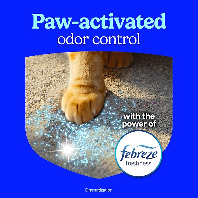Fresh Step Extreme Clumping Litter With Febreze Freshness, Mountain Spring Scent Clumping Cat Litter With Guaranteed Odor Control, 14 lb. Box