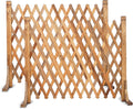MYOYAY 2PCS Expandable Instant Fence Retractable Wooden Fence Wooden Pet Gate Freestanding Wood Plant Screen Fence Partition Wood Garden Trellis for Home Yard Garden Indoor Outdoor Decor