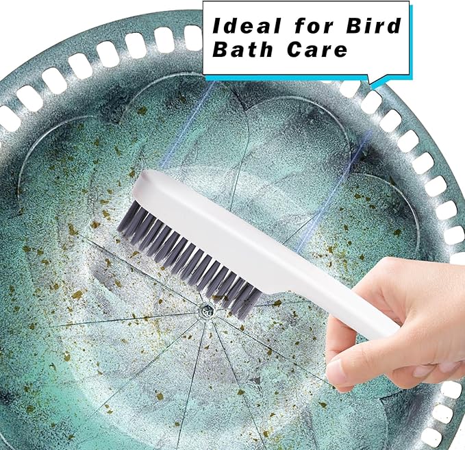 2-Pack Bird Bath Brush Includes Large and Small Brushes, Scrubbing Brush Set for Bird Bath, Bird Bath Cleanning Tools, Bird Bath Accessories, Bird Bath Cleaning Brush