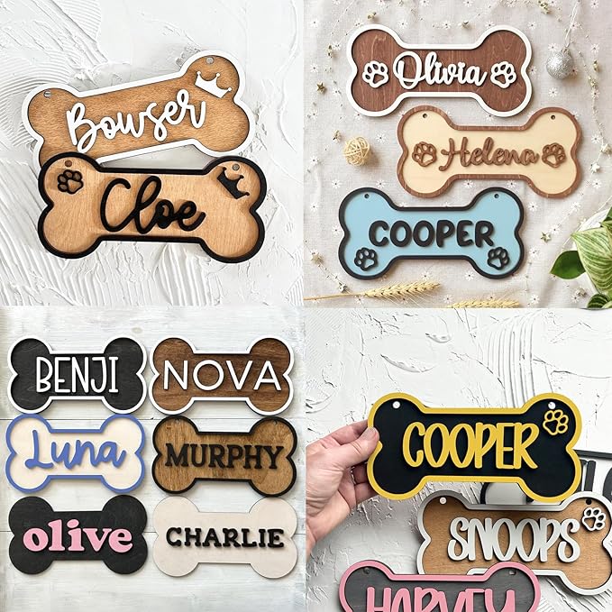 Custom Dog Room Decor Dog Crate Accessories Name Plate Doghouse Name Sign Decor Gift for Pet Lover