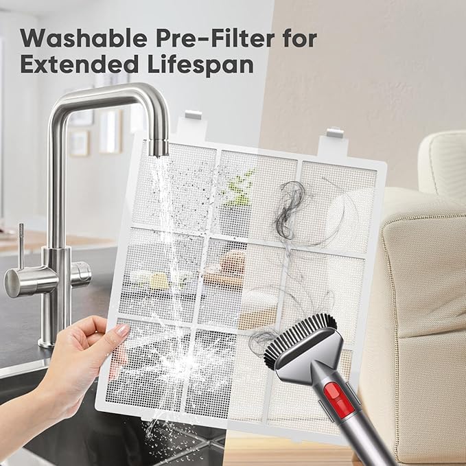DAYETTE Air Purifiers for Home Large Room Up to 2400 Ft² with HEPA 14 Filter, Pet Air Purifier with Washable filter for Bedroom with Fragrance, Air Cleaner for Smoke Dust Pets Hair Odor, Pearl White