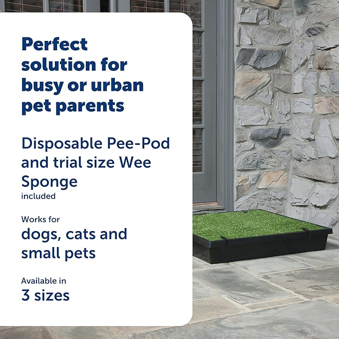 PetSafe Pet Loo Indoor Pet Toilet, Portable Dog Potty Station, Grass Pad Tray of Synthetic Grass Mat, Easy to Clean, Large
