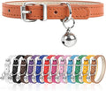 XXS Dog Collar for Teacup Adjustable Teacup Dog Collar for Small Medium Large Dogs 3/8 inch Width (Orange, XXS)
