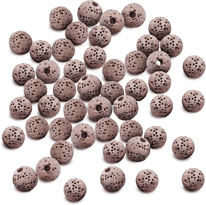 SunGrow 50 Pumice Beads for Betta Fish, Volcanic Lava Rocks for Filtration, 0.2" Aquarium Decor, Anchor Plants in Pores, Helps with Aeration, Hiding Spot for Fry in Freshwater and Saltwater Tanks
