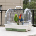 Travel Bird Cage Carrier, Portable Travel Parrot Cage with 2 Perches, 2 Food Bowls and Tray, Metal Parakeet Cages for Small to Medium Sized Birds Cockatiels Lovebirds Canaries Budgies