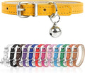 S Dog Collar for Small Dogs Adjustable Dog Collars Cat Collar for Small Medium Large Dogs 3/8 inch Width (Golden, S)