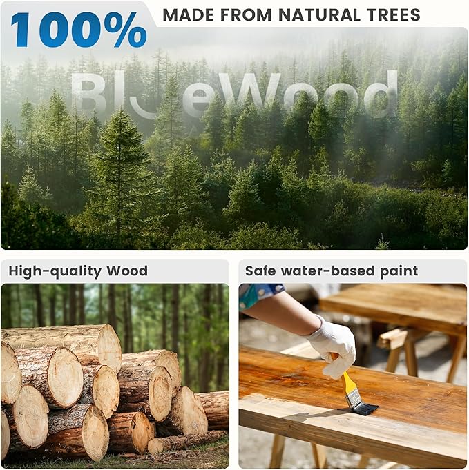 BlueWood Wooden Wall Busy Board Panels, Toddler Learning Activity Center, Montessori Philosophy Sensory, Educational Toys, Conducive to All-Round Development - Rocket