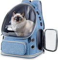 Pawstrip Cat Backpack Carrier with Large Space Bubble Window, Airline Approved Breathable Pet Carrier for Small Dogs Cats up to 15lbs, Foldable for Travel Hiking & Outdoor Use