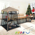 Cat Enclosure Kitten and Tower Tent for Indoor and Outdoor,3 Tier Cage Inside,Outdoor Catio,Portable and Foldable,Two Doors Design; Play Tunnel + Cube(with Three Ways)…