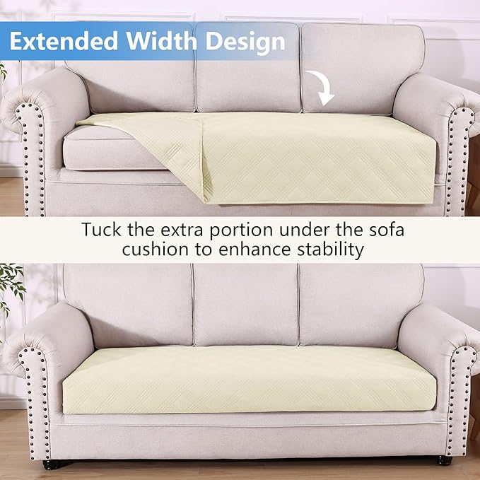 hyha Waterproof Dog Blanket, Reversible Pet Bed Blanket, Soft Sofa Couch Cover for Dogs Washable, Waterproof Pet Couch Covers for Sofa Puppy Cats Furniture Protector(40"x70", Beige/Beige)