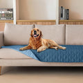 gogobunny 100% Double Sided Waterproof Dog Blanket Soft Pet Bed Cover Reversible Protect Furniture Couch Sofa Car for Puppy Cat Kids (Dark Blue/Light Blue, 30x80 Inch (Pack of 1))