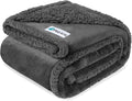 PetAmi Waterproof Dog Blanket for Small Medium Dog Puppy Cat Throw for Couch Cover Leakproof Protection, Sherpa Fleece, Reversible Soft Washable 29x40 Gray Gray