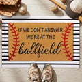 Tinideya 2 Pcs Baseball Door Mat Ballfield Welcome Non Slip Coir Mats Ballfield Theme Floor Layering Doormats Seasonal for Front Porch Entryway Decor(Baseball Theme)