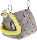 MEWTOGO Medium Winter Warm Bird Nest for Cage - Comfortable Birds Bed with Support Plate, Hanging Shed Hideaway Hammock Hut Gift for Macaws African Grey Amazon Parrots