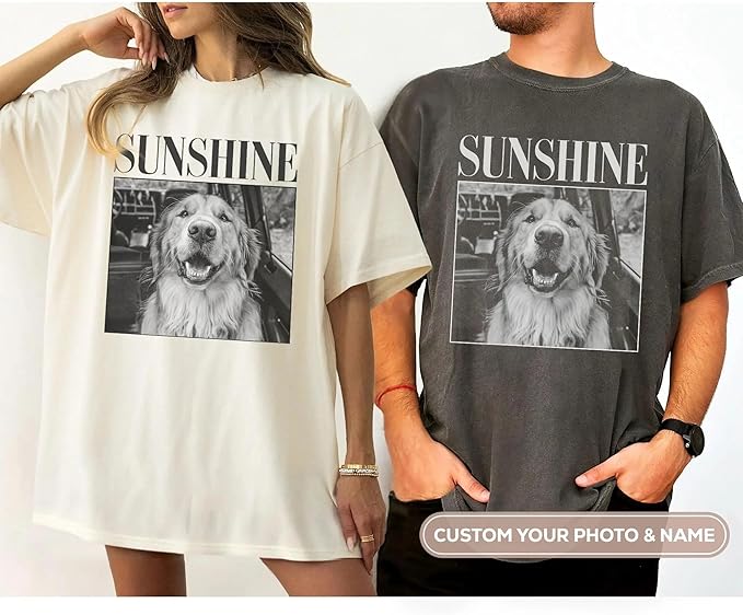 Personalized Dog Photo Shirt for Women and Men, Custom Dogs Face Shirt, Sweatshirt, Hoodie, Dogs Mom Shirts, Pet Photo Shirts, Dog Mom Gifts, Pet Owner Gifts Customized, Cat Mama Tshirt