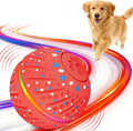 Interactive Dog Toys Ball for Small Medium Dogs - Smart Moving Bouncing Dog Ball with Colorful Lights, E-TPU Material, 3 Play Modes Automatic Rolling Dogs Toy to Keep Them Busy (Red)