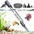 Electric Aquarium Vacuum Gravel Cleaner: Rechargeable Fish Tank Cleaner with 4 Adjustable Suction, Anti-Clog for Debris Clean & Sand Washing,Automatic Water Changer with 12V Safe for Small/Large Tank