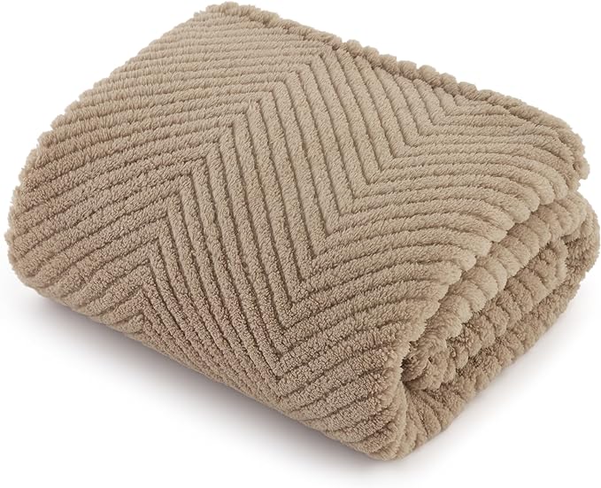 Bedsure Dog Blanket for Medium Dogs Washable - Fluffy Fuzzy Puppy Cat Blanket with Premium 300GSM Coral Fleece Soft for Pet Kitten Doggy, Brown, 30x40IN