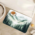 Misty Forest Mountain Dog Food Mat for Floors,Absorbent Quick-Dry Pet Feeding Mat,Cat Dog Bowl Mats for Food and Water,Non-Slip Pet Accessories Supplies 16"x24"