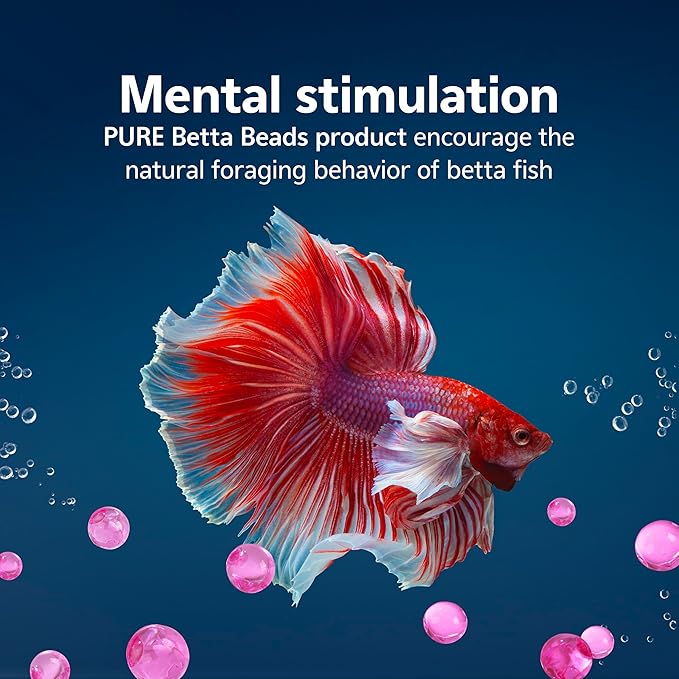Aqueon PURE Betta Beads, Water Care for Unfiltered Aquariums, Maintains Clear Water and Helps Breakdown Organic Sludge, Pink