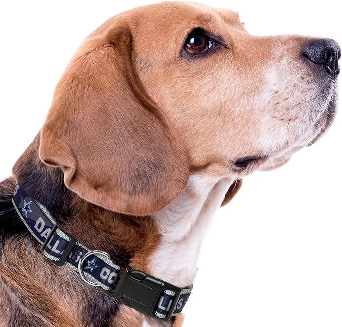 Dallas Cowboys NFL Dog & Cat Collar, X-Large Football Team Collar - Shiny & Colorful Licensed by The NFL