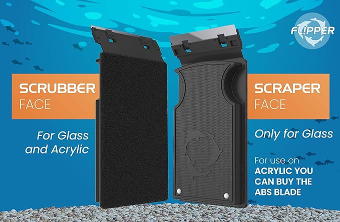 FLIPPER Max Magnetic Aquarium Glass Cleaner – 2-in-1 Scrubber and Scraper, Hands-Free Fish Tank Cleaner for Algae Removal, Safe for Glass and Acrylic Tanks up to 3/4" (19mm), Freshwater & Saltwater
