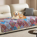 Waterproof Dog Blanket, Bohemian Dog Bed Cover Pet Blanket, Reversible Sofa Couch Cover for Dogs Washable, Protect Furniture Bed Couch Sofa for Puppy Cat (Colorful Medallion, 30×70 Inch)
