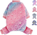 Dog Pajamas Psj Clothes Girl Small Winter Cute Small Puppy Clothes 4 Legs Fleece Sweater Jumpsuit Soft Dog Onesies Pet Apparel Outfits Yorkie Chihuahua. Pink, XXS