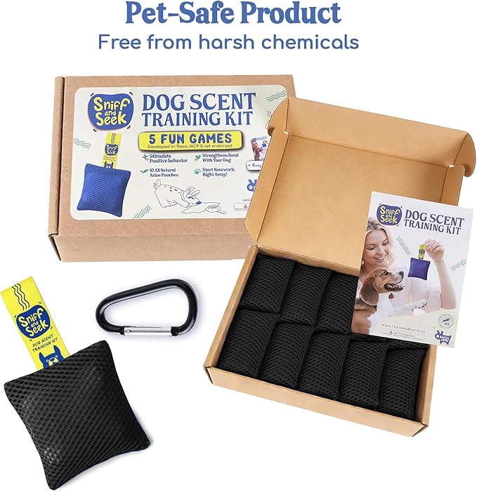 Race&Herd Original Dog Scent Training Kit, Scent Work Training Kit for Dogs - Nosework for Dog Mental Stimulation Agility Training Equipment for Dogs, Brain Games Smell Training Kit for Loss of Smell
