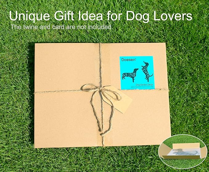 Dog Garden Decor for Outside, Dachshund Gifts for Dog Lovers, Rust Proof Metal Black Silhouette Decorative Garden Stakes for Yard, Patio, Lawn Decorations, Dachshund Outdoor Decor Yard Art