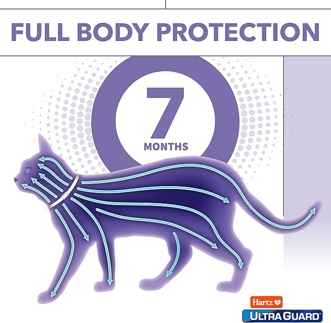 Hartz UltraGuard Flea & Tick Collar for Cats and Kittens,7 Month Flea and Tick Protection-and Prevention,White,(Pack of 2)