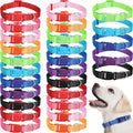 Amylove 27 Pcs Dog Collar Bulk Adjustable Nylon Puppy Collar for Small Medium Large Dogs Multiple Pet with Quick Release Buckle for PET Travel Walk Daily(Large,Cute Colors)