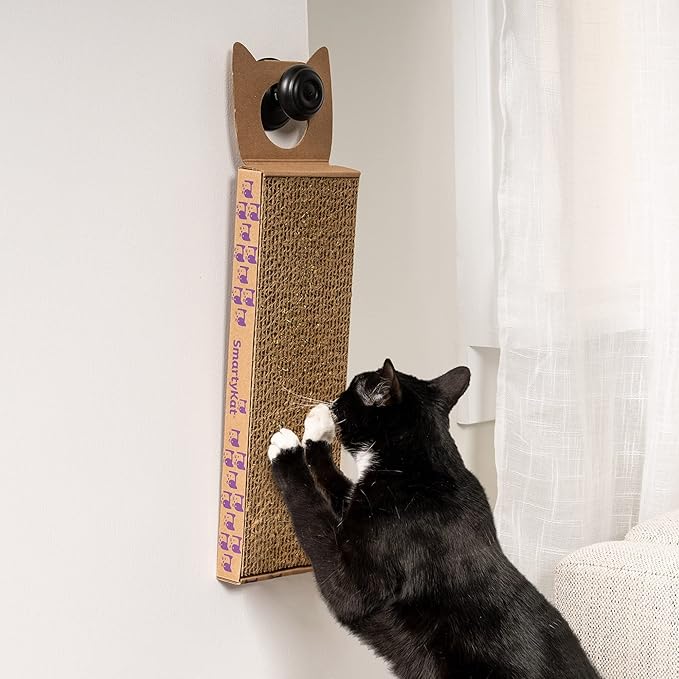 SmartyKat Scratch Up Corrugated Hanging Cat Scratcher,Catnip Infusion Technology - Brown,Wide,(Pack of 6)