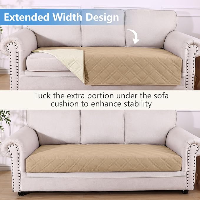hyha Waterproof Dog Blanket, Reversible Pet Bed Blanket, Soft Sofa Couch Cover for Dogs Washable, Waterproof Pet Couch Covers for Sofa Puppy Cats Furniture Protector(40"x70", Camel/Beige)